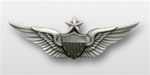 US Army Silver Oxidized Miniature Breast Badge: Senior Aviator - For Dress