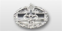 US Army Mini Mirror Finish Breast Badge: Combat Medical 2nd Award - For Dress