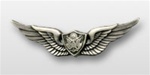 US Army Silver Oxidized Miniature Breast Badge: Aircraft Crewman - For Dress