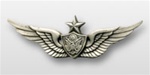 US Army Silver Oxidized Miniature Breast Badge: Senior Aircraft Crewman - For Dress