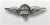 US Army Silver Oxidized Miniature Breast Badge: Pararigger - For Dress