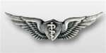 US Army Mini Oxidized 2" Blouse Size Breast Badge: Flight Surgeon