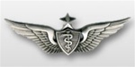 US Army Mini Oxidized 2" Blouse Size Breast Badge: Senior Flight Surgeon