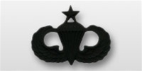US Army Superior Subdued Metal Regular Size Breast Badge: Senior Parachutist