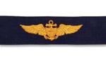 USCG Embroidered Rip Stop Breast Badge: Aviator