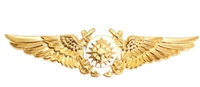 USMC Regulation Breast Insignia: Marine Aerial Navigator - Gold Mirror Finish