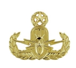 US Navy Regulation Size Breast Badge: Explosive Ordnance Disposal - Officer - 24k Finish