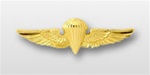 USMC Regulation Breast Insignia: Navy/Marine Parachutist - Gold Mirror Finish