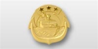 US Navy Regulation Size Breast Badge: Small Craft - Officer - Gold Matte Finish