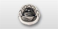 US Navy Regulation Size Breast Badge: Small Craft - Enlisted - Oxidized Finish