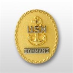 US Navy Regulation Size Breast Badge: E-7 Command - Mirror Finish