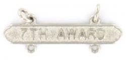 USMC Requal Bar:  Pistol -  7TH AWARD - Mirror Finish