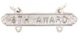 USMC Requal Bar:  Pistol -  8TH AWARD - Mirror Finish