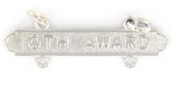 USMC Requal Bar:  Pistol - 10TH AWARD - Mirror Finish