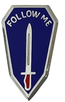 US Army Unit Crest: Infantry Center & School - Motto: FOLLOW ME (Set of 3)