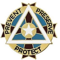 US Army Unit Crest: Dentac Fort  Bliss - Motto: PREVENT PRESERVE PROTECT (Set of 3)