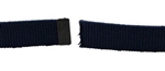 Blue Cotton Web Belt with Black Tip ONLY - 44 Inch Cut