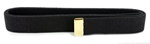 US Navy Male Black Belt: Web - Cotton - with 24k Gold Tip - 55" Extra Long