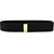 Black Cotton Web Belt with Brass Tip (No Buckle) - Extra Long 55"