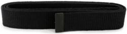 US Navy Male Black Belt: Web - Cotton - with Black Metal Tip - 44" long