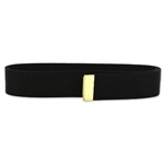Black Nylon Belt with Brass Tip (No Buckle) - Extra Long 55"