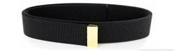 US Navy Male Black Belt: Nylon with 24k Gold Tip - 44" long