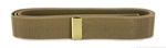 US Navy Male Khaki Belt: Nylon with 24k Gold Tip - 44" long