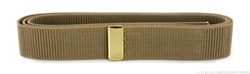 US Navy Male Khaki Belt: Nylon with 24k Gold Tip - 44" long