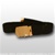 US Army Belt with Buckle: Black Elastic with 22k Gold Flash Buckle & Tip - Male - 44 Inch Cut