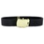 Black Nylon Belt with Brass Buckle and Tip - 44 Inch Cut