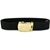 Black Nylon Belt with 24k Buckle and Tip - 44 Inch Cut