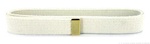 US Navy Female White Belt: Web - Cotton -  with 24k Gold Tip - 39"  long