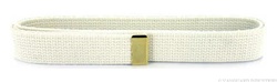 US Navy Female White Belt: Web - Cotton -  with 24k Gold Tip - 39"  long