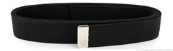 US Navy Female Black Belt: Poly Wool with Silver Mirror Finish Tip - No Buckle - 45" Extra Long