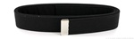 US Navy Male Black Belt: Poly Wool with Silver Mirror Finish Tip - 44" long