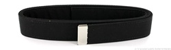 US Navy Male Black Belt: Poly Wool with Silver Mirror Finish Tip - 44" long
