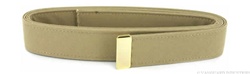 US Navy Male Khaki Belt: Poly Wool with 24k Gold Tip - 44" long