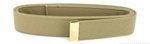 US Navy Male Khaki Belt: Poly Wool with 24k Gold Tip - 55" Extra Long