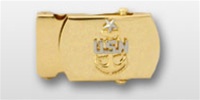 US Navy Insignia Buckle Female: E-8 Senior Chief Petty Officer (SCPO) - Gold