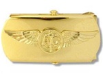US Navy Buckle for Male Personnel: Aircrew CPO - Gold - 3"