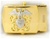 US Navy Insignia Buckle Male: Officer Emblem - 24k Gold