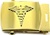 US Navy Insignia Buckle Male: Officer - Gold Caduceus