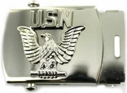 US Navy Insignia Buckle Male: Enlisted - USN Emblem with Eagle