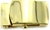 US Navy Plain Belt Buckle: 24k Gold Flash Plated - 1 1/4" - Male