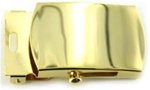 US Navy Plain Belt Buckle: 24k Gold Flash Plated - 1 1/4" - Male
