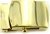 US Navy Plain Belt Buckle: 24k Gold Flash Plated - 1" - Female