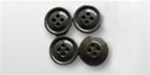 US Army Buttons: Fatigue Buttons 30L OD-Green - Set of 4 Buttons