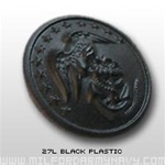 USMC Buttons: 27 Ligne Black Plastic - 2 Each