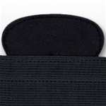 US Navy Cap Stretch Bands with Mounts: Officer Black