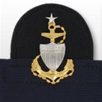 USCG Cap Device On Stretch Band: Senior Chief Petty Officer E8